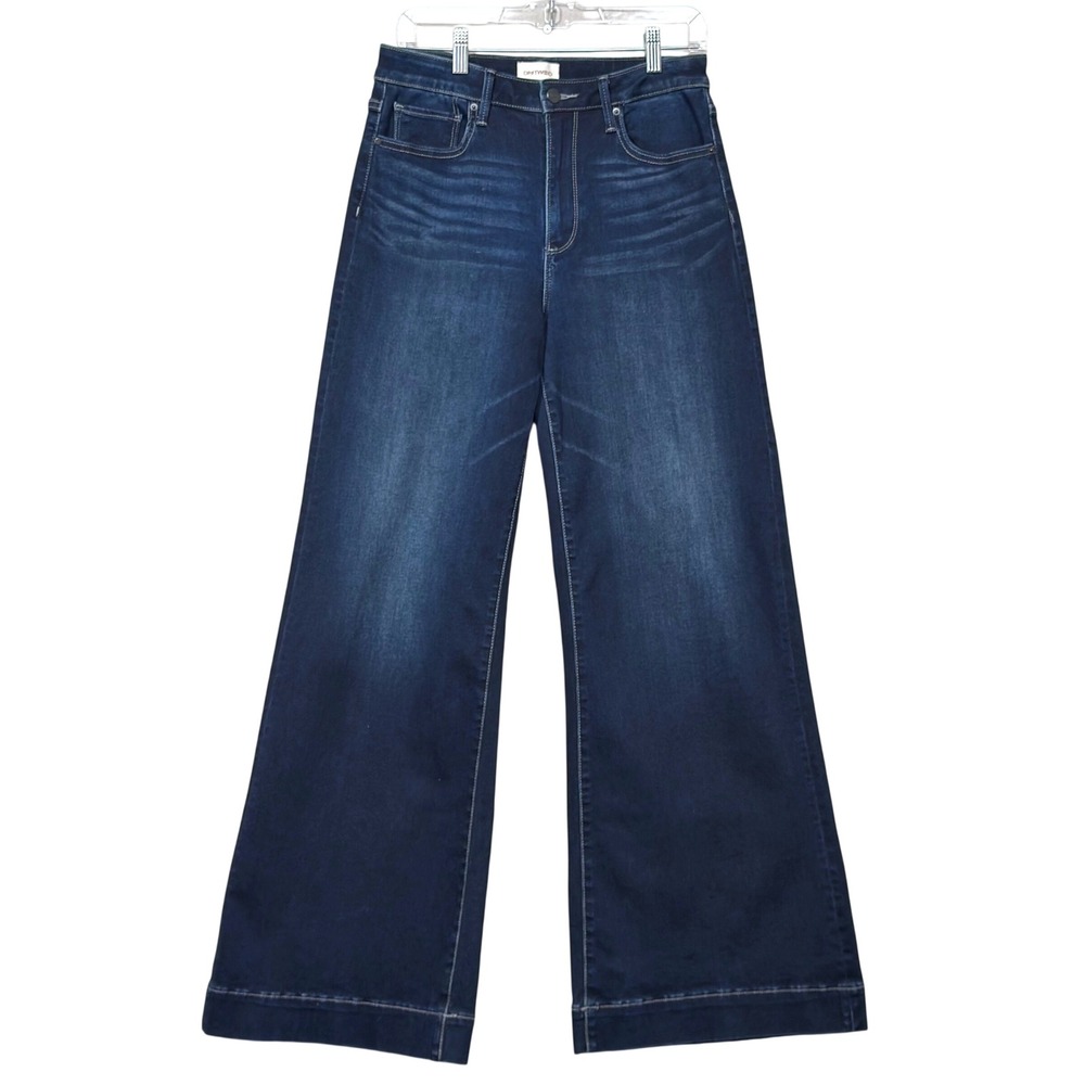 Driftwood Martha Jeans Womens 29 Dark Blue Wide Leg High Rise Stretch